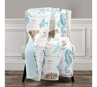 Lush Decor Harbor Life - Manta (152 x 127 cm), Color Azul y Gris Pardo