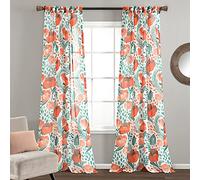 Lush Decor Juego de 2 Paneles de Cortinas traslúcidas para Ventana, diseño de Amapolas, 52 x 84 Pulgadas, 84 Pulgadas de Largo x 52 Pulgadas de Ancho