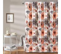 Lush Decor Leah - Cortina de Ducha, 183 x 183 cm, Color Coral