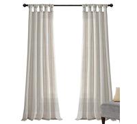 Lush Decor Light-Linen - Panel de Cortina para Ventana con Nudos (213,4 x 114,3 cm)