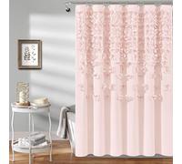 Lush Decor Lucia - Cortina de Ducha, Color Rubor, 183 x 183 cm