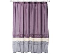 Lush Decor MIA Shower Curtain, 72 by 72-Inch, Purple/Gray