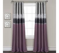 Lush Decor Night Sky - Panel de Cortina Opaca 100% Forrado para Ventana (Panel Individual), 84 Pulgadas de Largo x 42 Pulgadas de Ancho, Morado y Gris