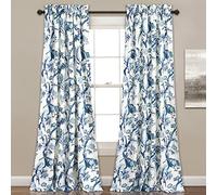 Lush Decor Paneles de Cortina para Ventana, Azul, 213 x 132 cm