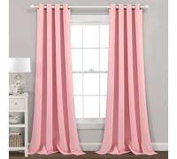 Lush Decor Par de Cortinas Opacas con Ojales aislados, Color Rosa de Cuento de Hadas, 84 Pulgadas de Largo x 52 Pulgadas de Ancho