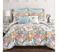 Lush Decor Reyna, Microfibra, Azul y Amarillo, Rey, Matrimonio