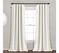 Lush Decor Reyna - Panel de Cortina Opaca 100% Forrado (Panel Individual), 84 Pulgadas de Largo x 54 Pulgadas de Ancho, Color Blanco