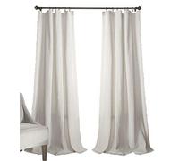 Lush Decor Rosalie Cortinas de Ventana de Estilo rústico para salón, Comedor, Dormitorio (par), 304 x 137 cm, Blanco, 304 x 137 cm