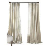 Lush Decor Rosalie - Juego de Cortinas de Ventana de Estilo rústico para Sala de Estar, Comedor y Dormitorio (par), 54 Pulgadas de Ancho x 108 Pulgadas de Largo, Marfil