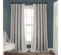 Lush Decor Rosalie - Par de Paneles de Cortina para Ventana, 45 Pulgadas de Largo x 54 Pulgadas de Ancho, Color Marfil