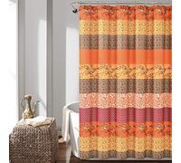 Lush Decor Royal Empire - Cortina de Ducha, 183 x 183 cm, Color Mandarina