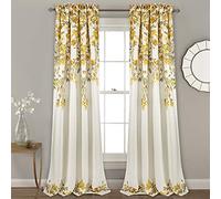 Lush Decor Tanisha Cortinas - Juego de Paneles para Ventana con Filtro de luz, par - Estampado Floral de Vid, Hermosa, Moderna, Elegante decoración del hogar - 52 Pulgadas de Ancho x 84 Pulgadas de