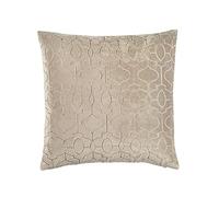 Lush Decor Velvet Geo - Funda de Almohada Decorativa, 20 Pulgadas de Ancho x 20 Pulgadas de Largo, Color Gris Pardo, Funda de Almohada Cuadrada para Cama, sofá o Silla