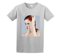 LUSHAOJIANG Goldfrapp Silver Eye Mens Gray T-Shirt L