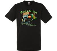 LUSHAOJIANG Good Charlotte The Young and The Hopeless Mens T-Shirt Black Tees Unisex Shirt S