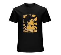 LUSHAOJIANG Good Come from Wo Lauryn Hill Art Mens T-Shirt Black Tees Unisex Shirt S