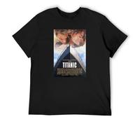 LUSHAOJIANG Leonardo Dicaprio Rms Titanic Oscars 2016 Mens T-Shirt Black Tees Unisex Shirt L