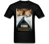 LUSHAOJIANG Leonardo Dicaprio Rms Titanic Oscars Mens T-Shirt Black Tees Unisex Shirt M