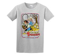 LUSHAOJIANG Let's Dig For Treasure Mens T-Shirt Gray Tees Unisex Shirt S