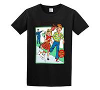 LUSHAOJIANG Lets Run Away from Our Problems Mens T-Shirt Black Tees Unisex Shirt XXL