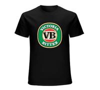 LUSHAOJIANG VB Victoria Bitter Beer Hangover Drunk Party Mens T-Shirt Black Tees Unisex Shirt 3XL