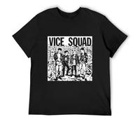 LUSHAOJIANG Vice Squad Last Rockers Mens T-Shirt Black Tees Unisex Shirt XL