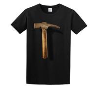LUSHAOJIANG Vintage Masonry Hammer On Black Yopedro Transparent Mens T-Shirt Black Tees Unisex Shirt S