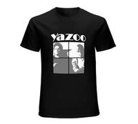 LUSHAOJIANG Yazoo Mens T-Shirt Black Tees Unisex Shirt M