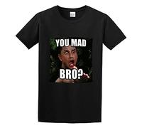 LUSHAOJIANG You Mad Bro Mens T-Shirt Black Tees Unisex Shirt XL