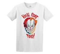 LUSHAOJIANG You'Ll Fcoat Too! Clown Mens T-Shirt White Tees Unisex Shirt XL