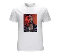 LUSHAOJIANG Zayn Malik Smoke Mens T-Shirt White Tees Unisex Shirt M