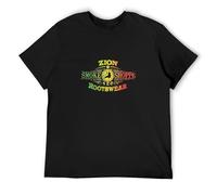 LUSHAOJIANG Zion Rootswear Smoke Shoppe 420 Rasta Reggae Jamaica Mens T-Shirt Black Tees Unisex Shirt M