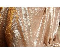 LushFabric Tela de lentejuelas de 3 mm, escamas elásticas de 2 vías, material multicolor para manualidades de carnaval, 130 cm de ancho (1 metro, champán)