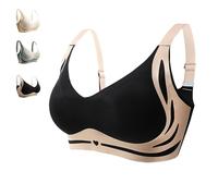 Lushfitting Powerful Push-Up Seamless Bra, Caralush Bra, Lush Fitting Push up Bra, Super Gather Bra, Super Gather Bra Wireless Push-Up Bra, Lush Fitting Push up Bra (Black,L(55-65KG))