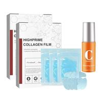 Lushly Collagen Mask Kit (Mask + Spray),Premium Pure Collagen Films,Soluble Nano Collagen Mask and Mist Set,for Anti-Age Smooth out Fine Lines (2 pcs)