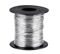Lusofie 1 Rollo Alambre de Acero Inoxidable 0,4 mm × 137 m Alambre para Manualidades Joyería Plata Alambre de Cuentas Alambre para Hacer Joyas Alambre para Neumáticos Resortes