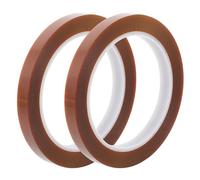 Lusofie 2 Rollos Cinta Aislante de 10 mm x 66 m Cinta Aislante Impermeable Autoadhesiva para Proteger Agrupar y Reparar Cables y Componentes Electrónicos (Marrón)