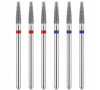 Lusofie 6 Piezas Brocas para Uñas Brocas para Cutículas 3/32 Brocas para Quitar Cutículas de Carburo de Diamante Removedor Seguro de Cutículas Brocas para Limpieza Profesional de Cutículas