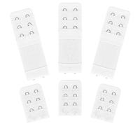 Lusofie 6 Piezas Extensor Sujetador 2 Ganchos 3 Filas Extensor de Correa de Sujetador Suave Cómodo Elástico Extensor de Sujetador para Mujeres Alargador Sujetador (Blanco)
