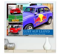 Lust auf LLOYD - Ein Kult-Auto der Fünfziger Jahre in Kuba (hochwertiger Premium Wandkalender 2026 DIN A2 quer), Kunstdruck in Hochglanz: Verschiedene Lloyd-Modelle in Havanna