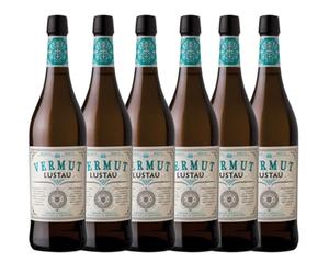 Lustau Vermut Blanco - Sabor Seco, Almendrado y muy Refrescante - Descubre el Exquisito Sabor del Vermut Blanco Lustau - Acompañar Todo Tipo de Tapas y Aperitivos - Pack 6 Botellas 750ml