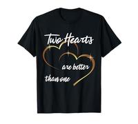 Lustig Valentinsgeschenk für sie ihn Dos Corazones Paar Partner Camiseta