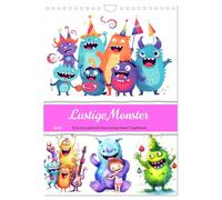 Lustige Monster - Eine bezaubernde Sammlung süsser Ungeheuer (Wandkalender 2026 DIN A4 hoch), CALVENDO Monatskalender: Aquarell Monster: Kreative niedliche Monster-Illustrationen in Aquarell