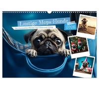 Lustige Mops-Hunde: Die charmanten Meister von Chaos und Unfug (Wandkalender 2026 DIN A3 quer), CALVENDO Monatskalender: Möpse: Weil jeder Tag ein bisschen Quatsch braucht