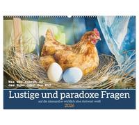 Lustige und paradoxe Fragen (Wandkalender 2026 DIN A2 quer), CALVENDO Monatskalender: auf die niemand so wirklich eine Antwort weiß