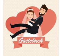 Lustiges Hochzeitsgästebuch - Witziges Gästebuch für die Hochzeit | 21 x 21 cm | Softcover glänzend | 100 Seiten für verrückte Glückwünsche, Anekdoten & Insider-Witze