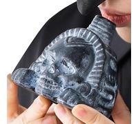 Lustiges Totenkopf-Spielzeug - Realistische Schädelkopfstatue mit schreiendem Soundeffekt, 9 cm Schädelmodell aus robustem Material | Skurriles Dekostück und Spielzeug für Halloween, Büro, Zuhause und