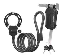 LustLocke Candado Patinete Electrico, Candado Antirrobo con Llave y Bolsa Impermeable, Cerrar Esposas de Doble Anillo para Scooters, Bicicletas, Cochecitos