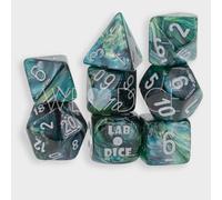 Lustrous Neptune/Grey Polyhedral - Juego de 7 platos (con bonificación)