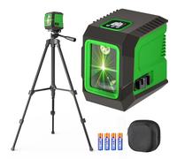 Lusweimi Nível Laser Autonivelante com Tripé de 127 cm, Laser Verde Auto-Nivelante de 360°, para Pendurar Quadros, Obras, Decoração Interior e Bricolagem, Inclui 4 Pilhas AA